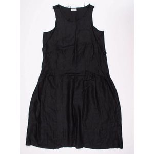 DRIFTER Black Fringe Trim Sleeveless Midi Dress